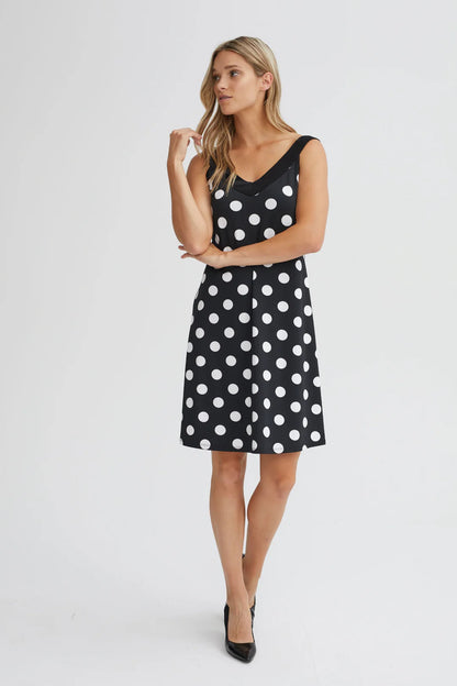 Polka Dot A-Line Dress. Style GITV39-61B