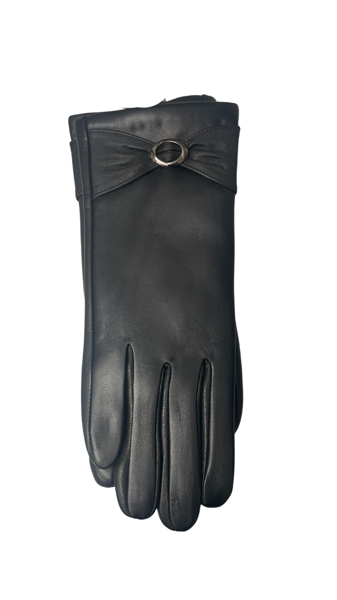 Leather Oval Embellishment Gloves. Style ELWMONA