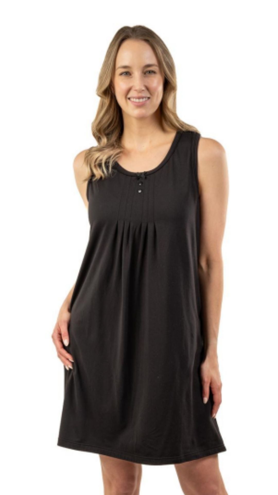 Sleeveless Round Neck Night Gown. Style PL123-2