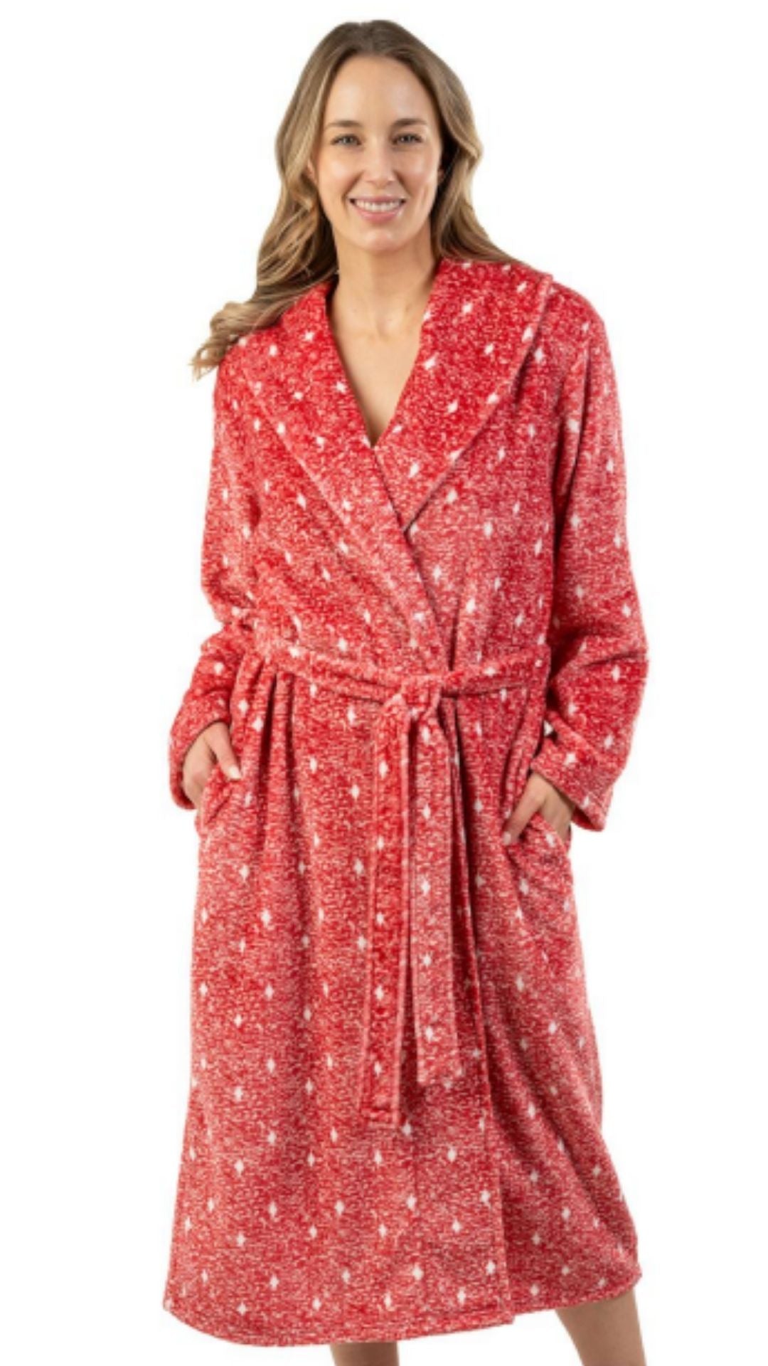 Fuzzy Long Length Red Robe. Style PL125-CC