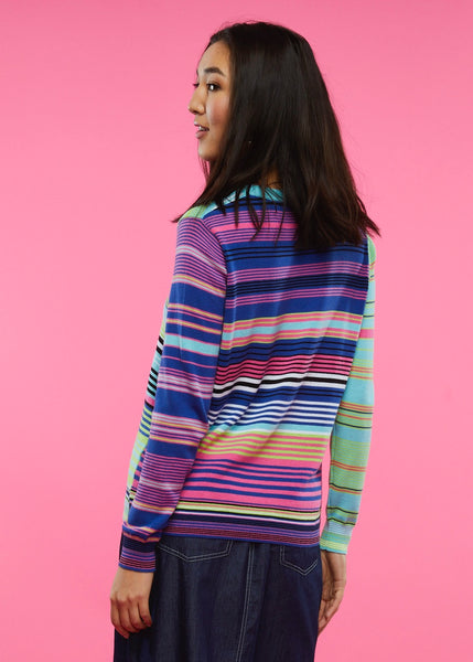Multi Colour Striped Sweater. Style ZKP6412U