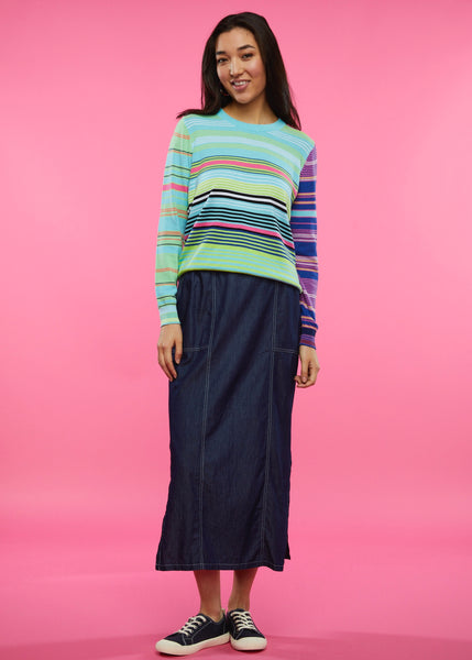 Multi Colour Striped Sweater. Style ZKP6412U
