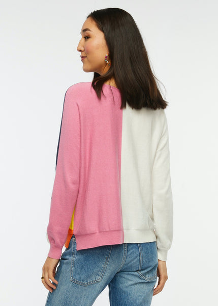 Colour Block Wave Sweater. Style ZKP6427U