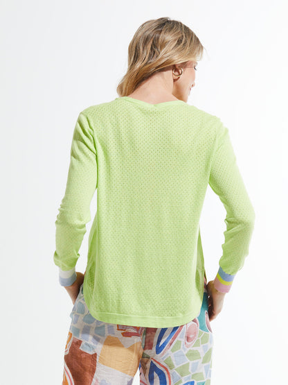 Round Hem Single Pocket Sweater. Style ZKP7409U