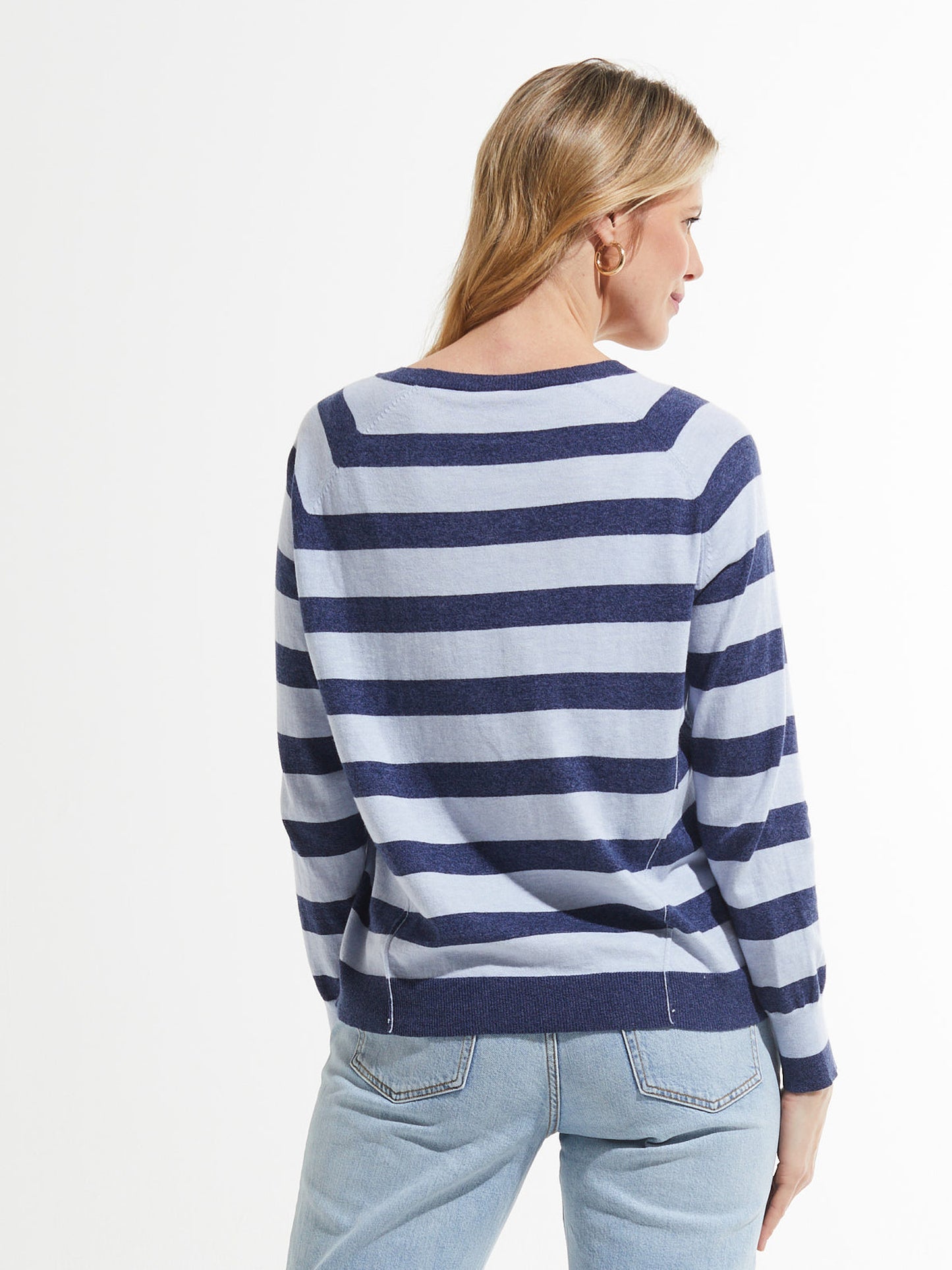 Raglan Sleeve Striped Sweater. Style ZKP7415U