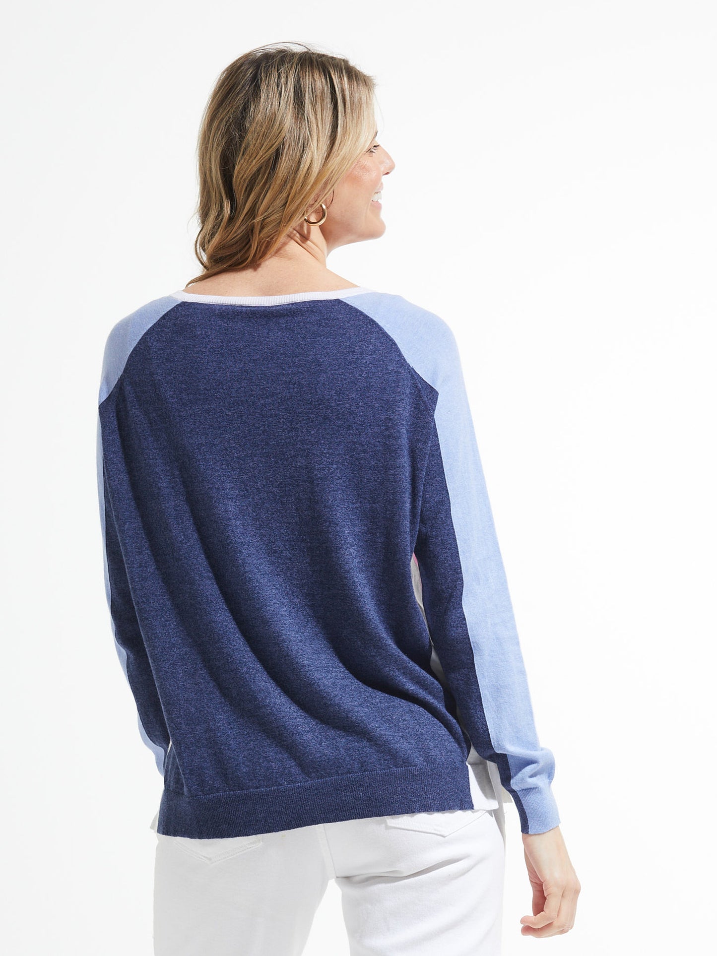 Colourblock Raglan Sleeve Sweater. Style ZKP7416U