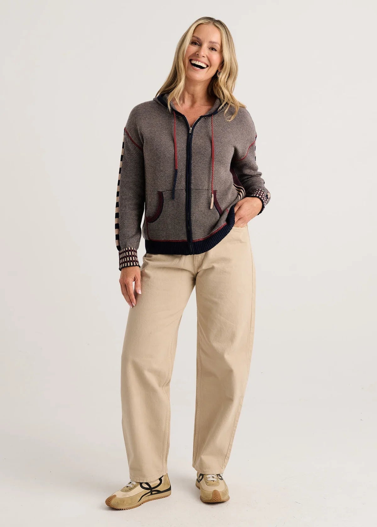 Birdseye Knit Zip Front Hoodie. Style ZKP8532U