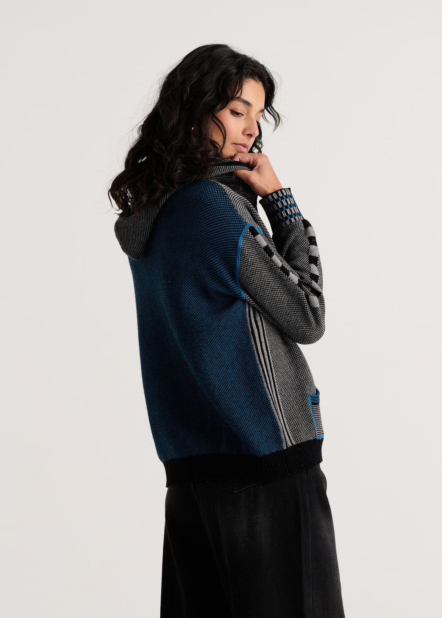 Birdseye Knit Zip Front Hoodie. Style ZKP8532U