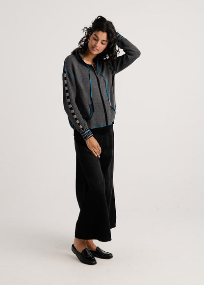 Birdseye Knit Zip Front Hoodie. Style ZKP8532U