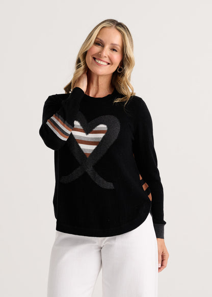 "I Heart You" Pop-Over Sweater. Style ZKP8535U
