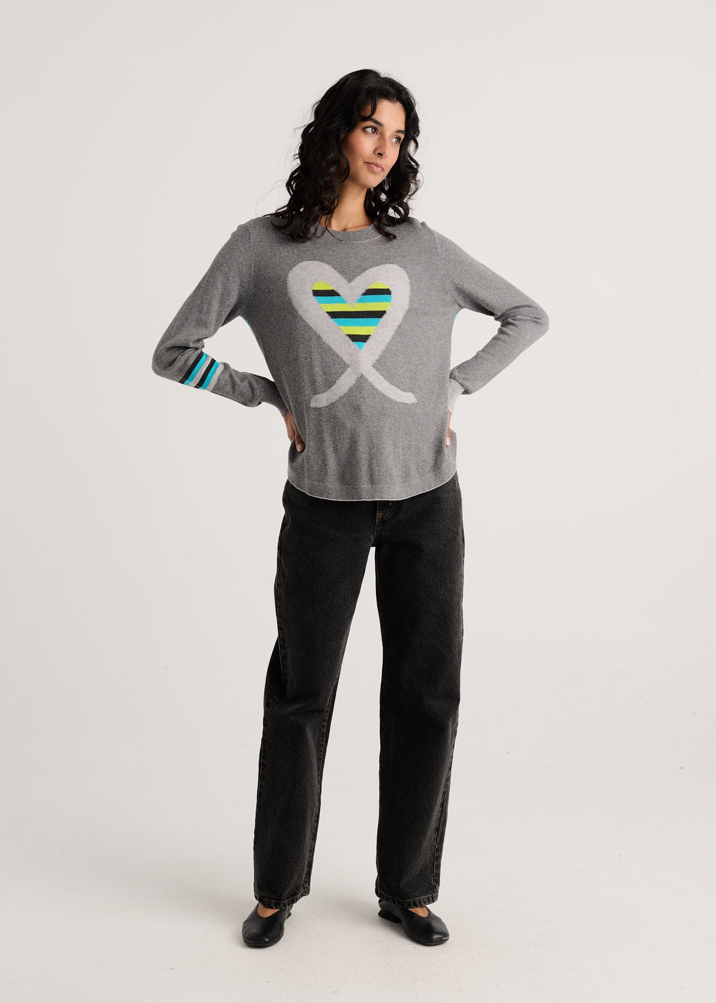"I Heart You" Pop-Over Sweater. Style ZKP8535U