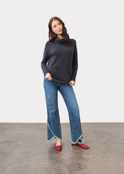 Cowl Neck Pop-Over Sweater. Style FD1492212