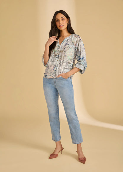 Pull-On Straight Leg Ankle Length Jean. Style FD2442669