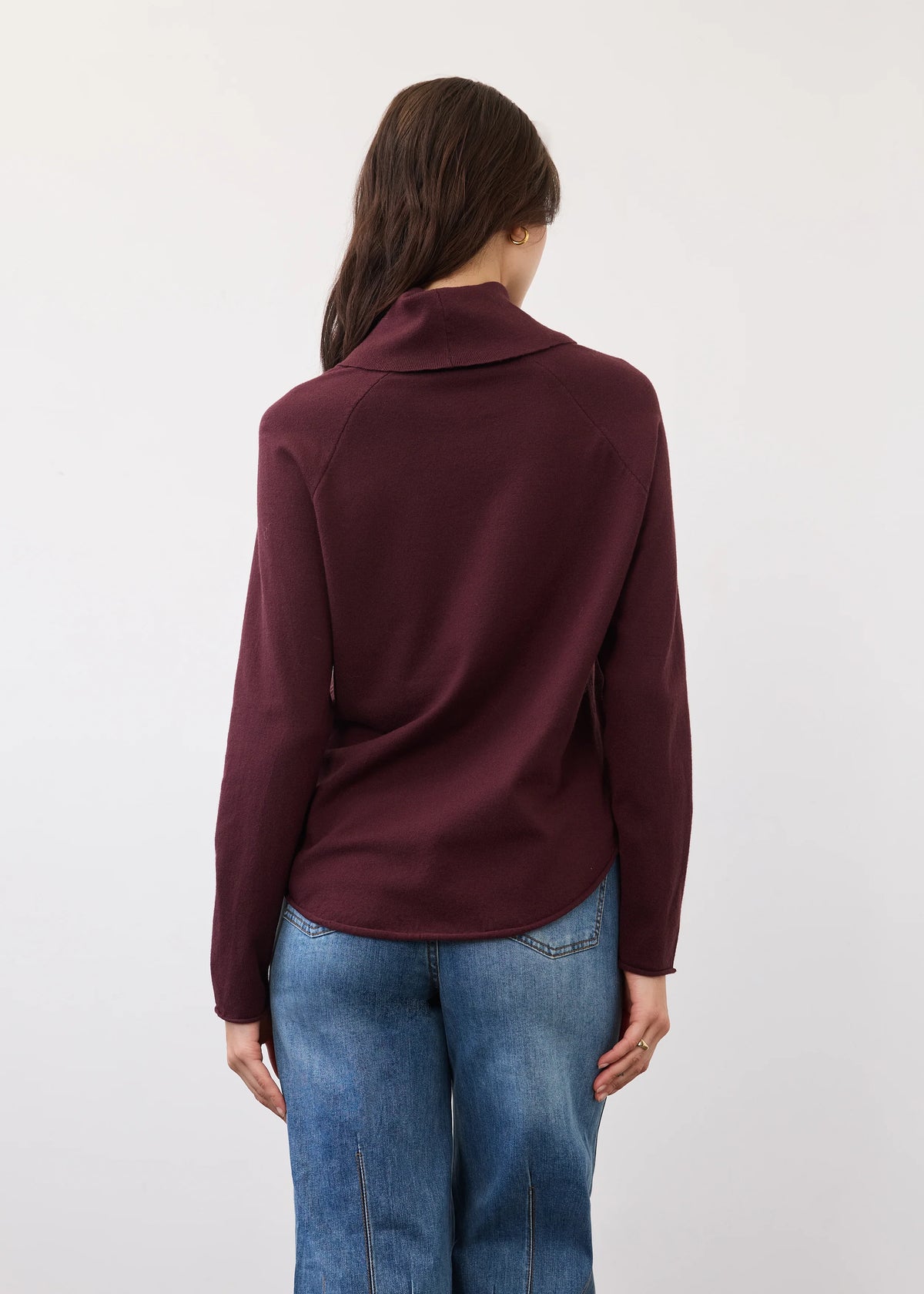 Cowl Neck Pop-Over Sweater. Style FD1492212