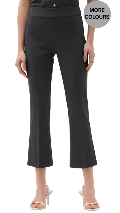 Woven Millennium Flare Capri Pants. Style JR262242