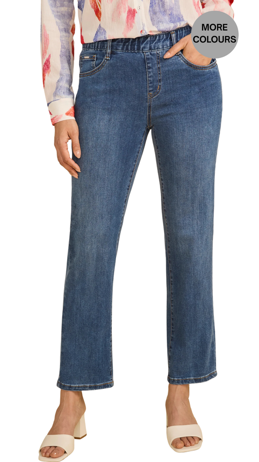 Pull-On Straight Leg Ankle Length Jean. Style FD2442669