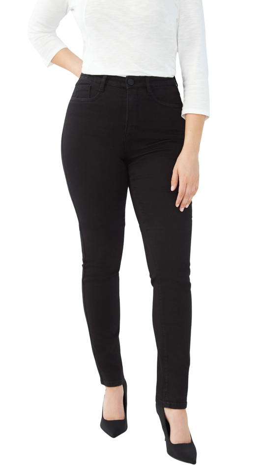 Black Peggy Straight Leg Jean. Style FD6875660