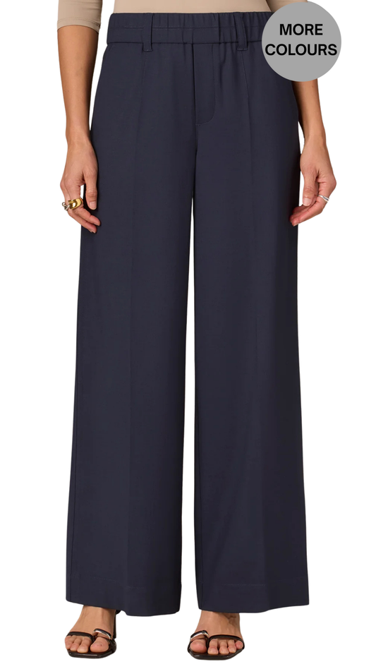 Skyrise Pull-On Double Side Seam Wide Leg Trousers. Style WWP2996GP3E
