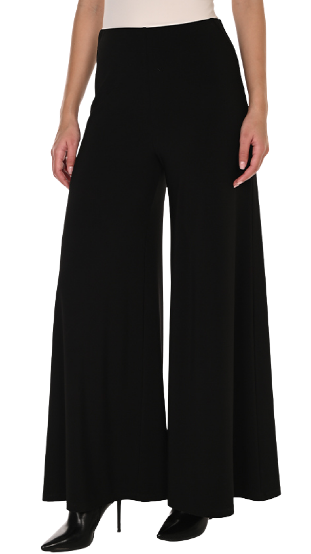 Palazo Pull-On Elastic Waist Full Length Pant. Style FL263001