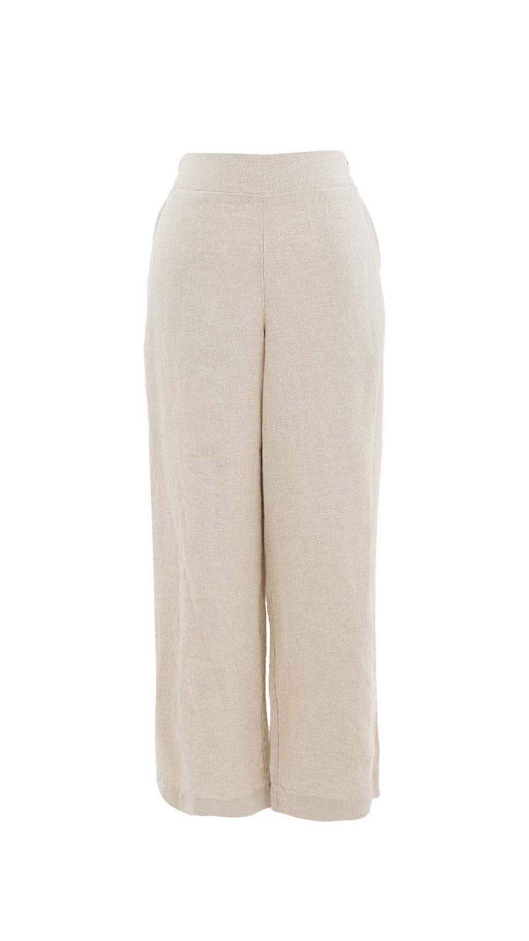 Pull-On Lightweight Linen Straight Leg Pant. Style DOLC26132