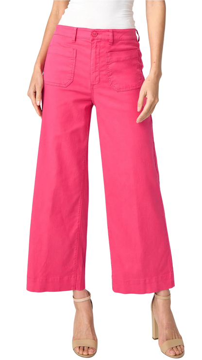 "Diva Pink" Wide Leg Cropped Pant. Style LVLM4657FS03