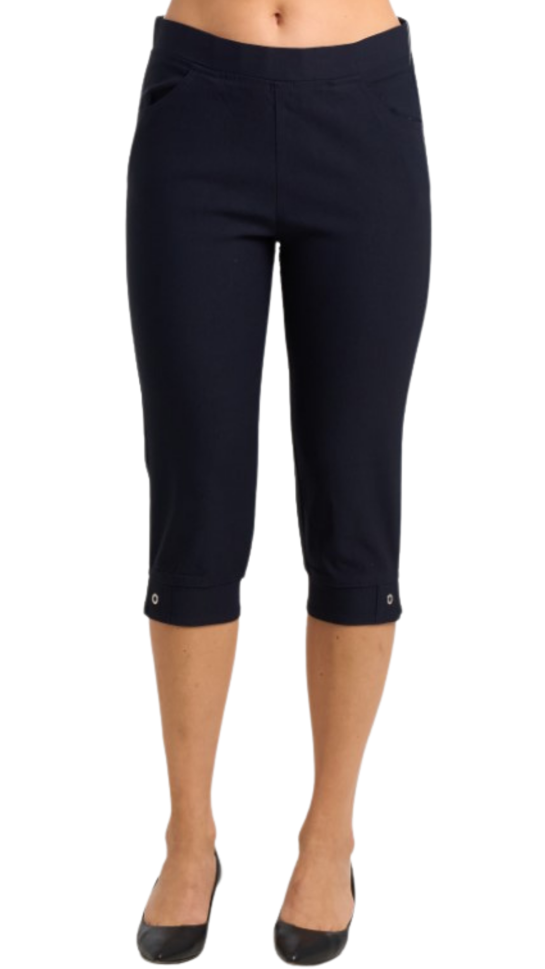 Pull-On Grommet Details Stretch Capri. Style MIWT2602