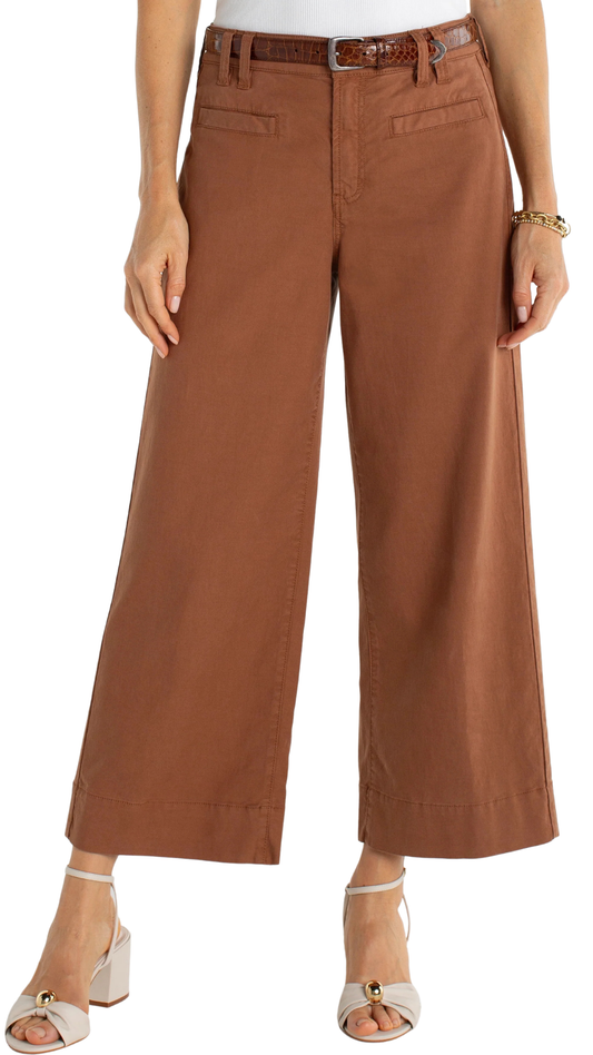 High Rise Wide Leg Cropped Pant. Style LVLM7B05FS03