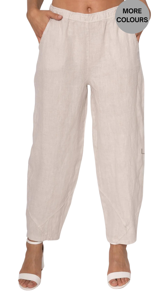 Pull-On Elasticated Waistband Cropped Pant. Style LLPT771