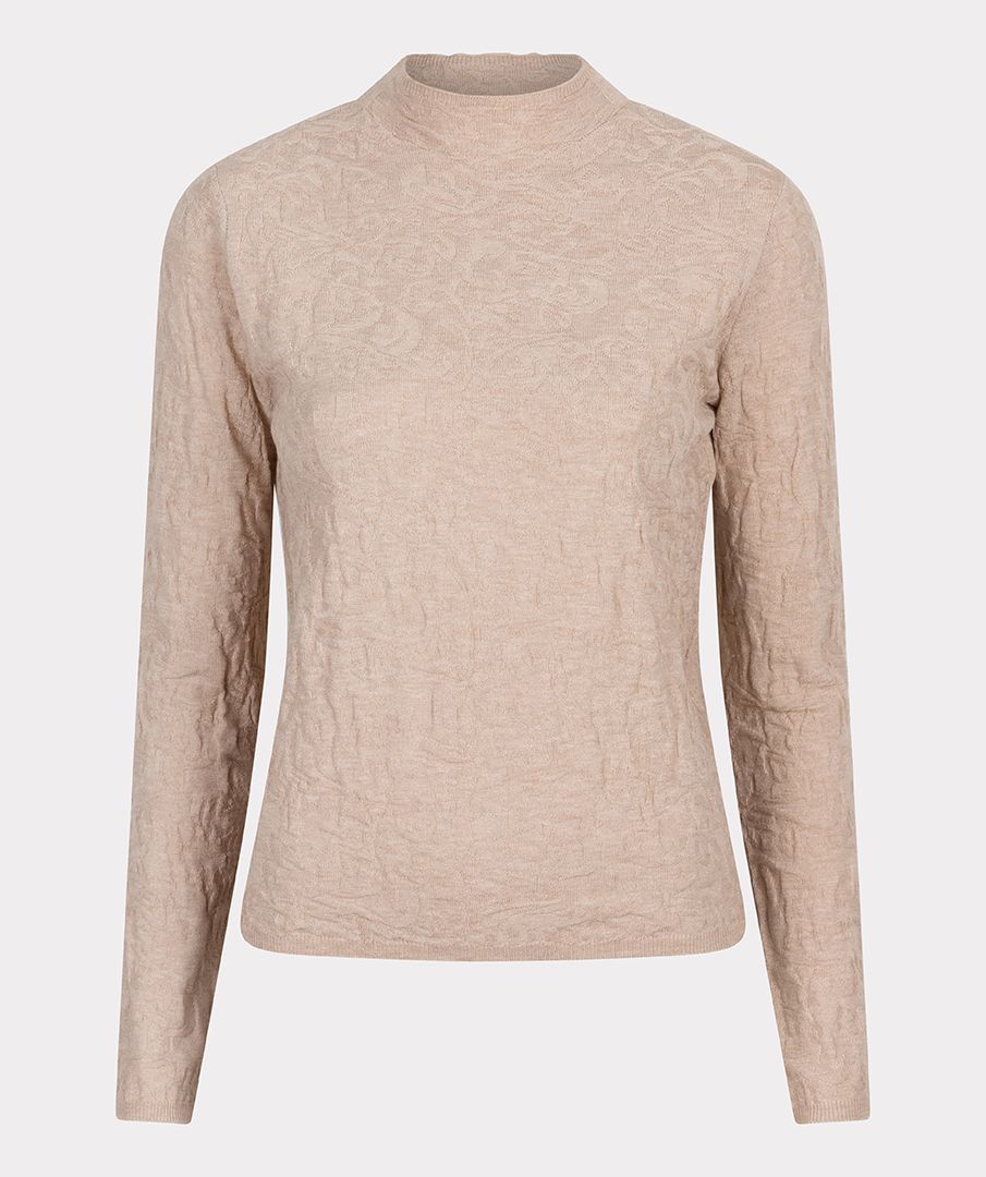 Solid Jacquard Turtleneck Sweater. Style ESQF2427509