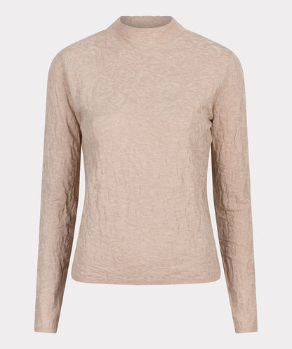 Solid Jacquard Turtleneck Sweater. Style ESQF2427509