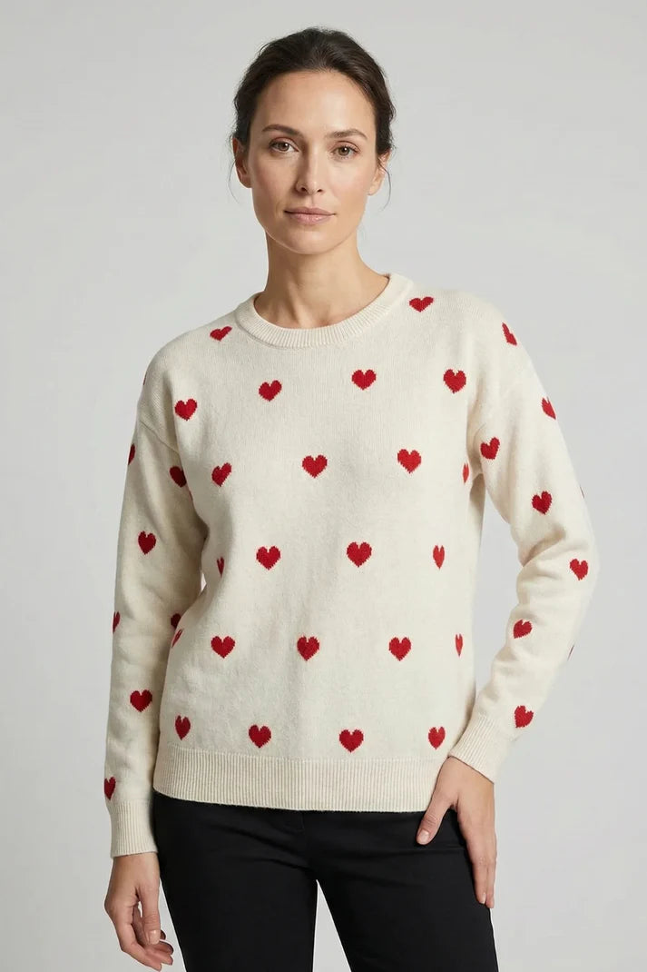 Falling Hearts Knit Sweater. Style CKI14203