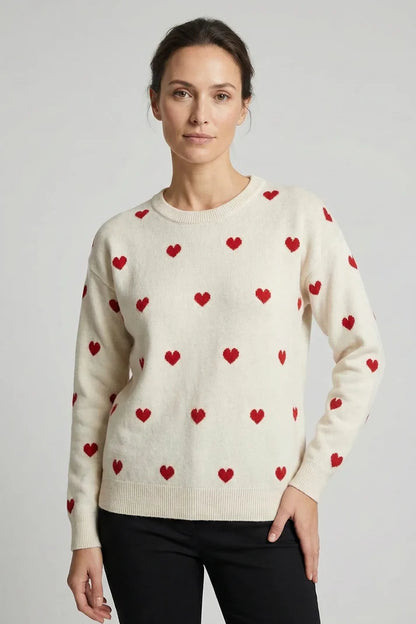 Falling Hearts Knit Sweater. Style CKI14203