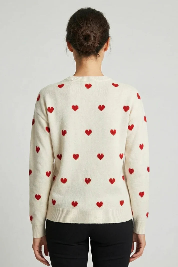 Falling Hearts Knit Sweater. Style CKI14203