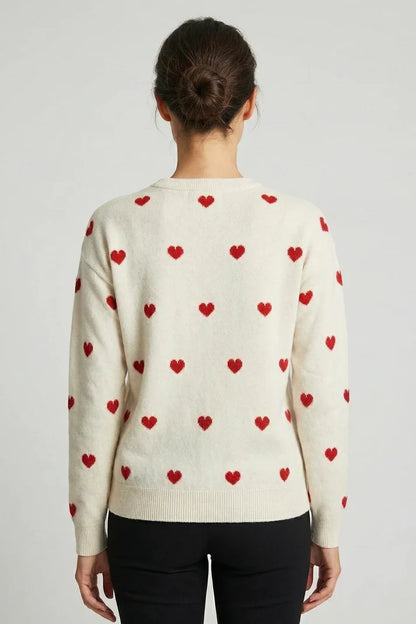 Falling Hearts Knit Sweater. Style CKI14203