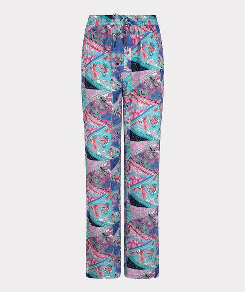 Multicolour Tie Front Silky Pant. Style ESQHS2315216