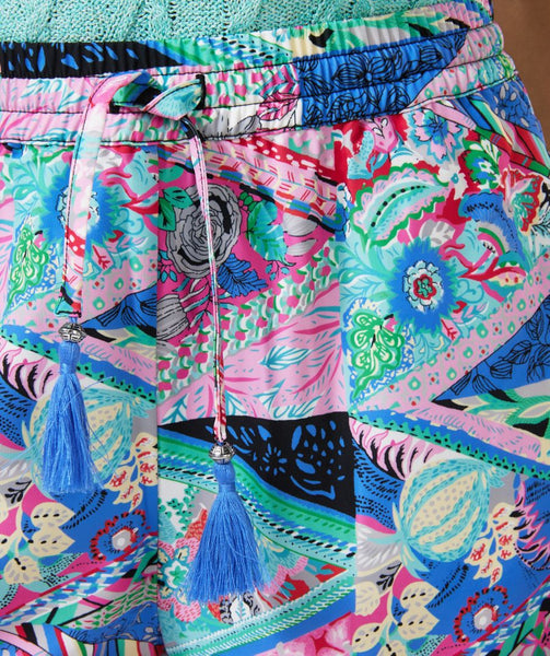 Multicolour Tie Front Silky Pant. Style ESQHS2315216