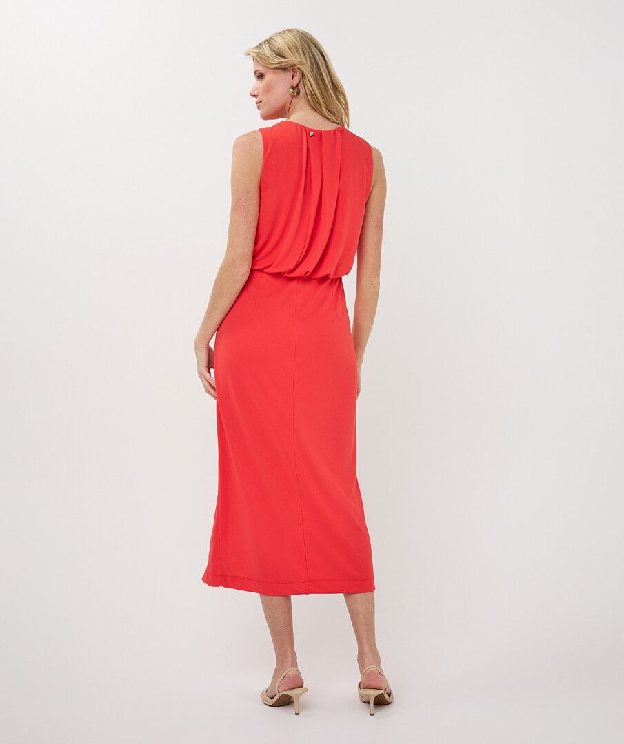 Bodycon Gathering Detail Slitted Midi Dress. Style ESQ2610226