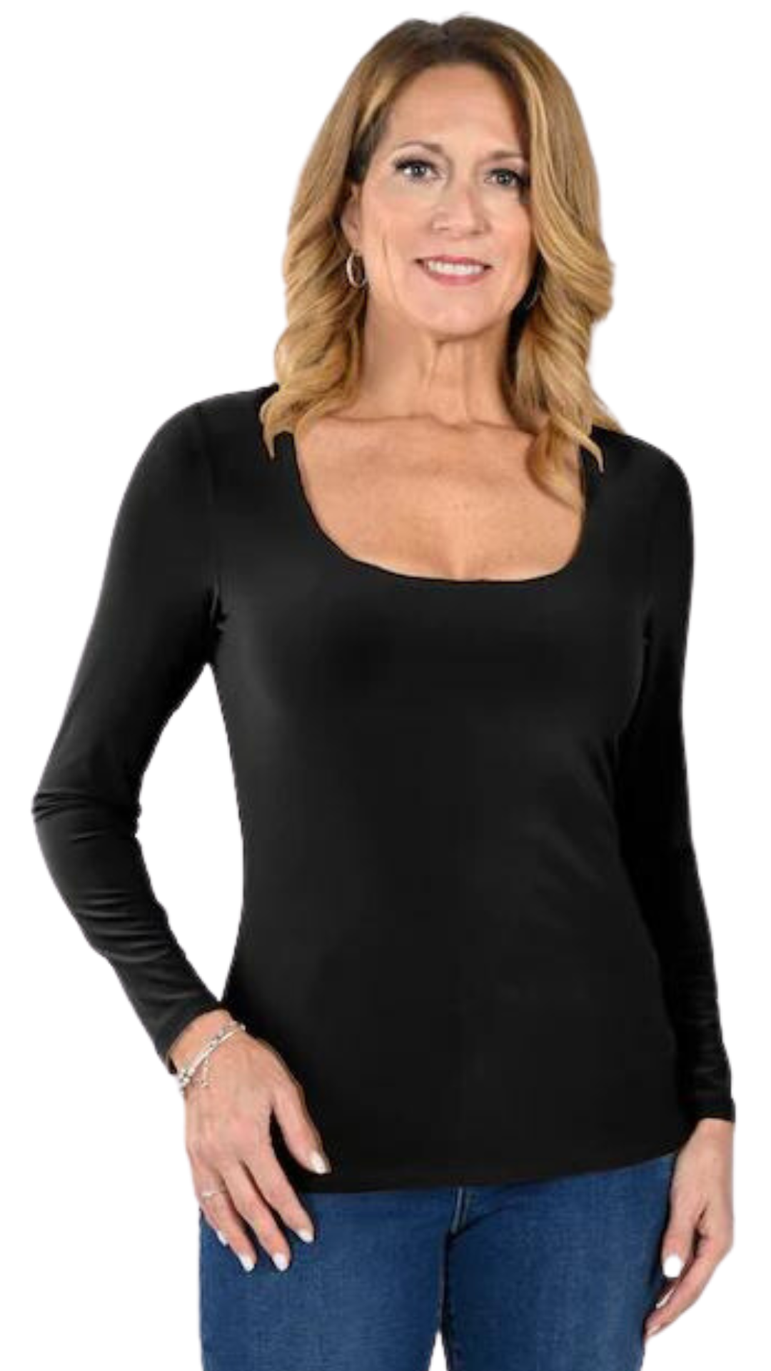 Square Neck Fitted Top. Style FL233011