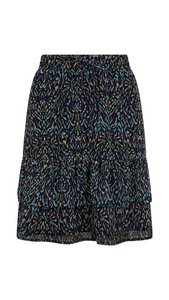 Ruffled Printed Pull On Skirt. Style ESQ14502