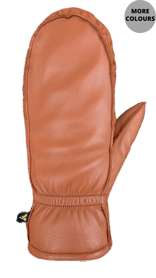 Kiva Leather Microflece Lined Fingermitt. Style PG7B810