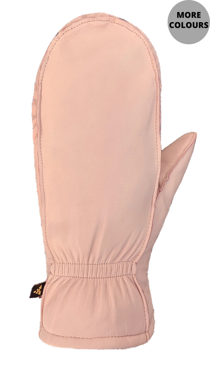 Kiva Leather Microflece Lined Fingermitt. Style PG7B810