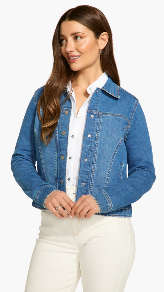 Fitted Stretch Denim Jacket. Style FD1914843