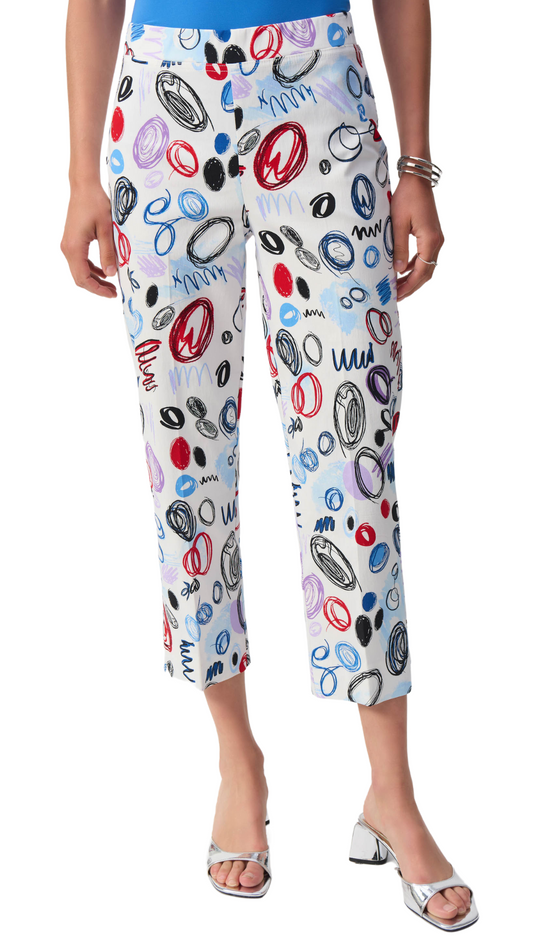 Millennium Abstract Print Cropped Pant. Style JR251221