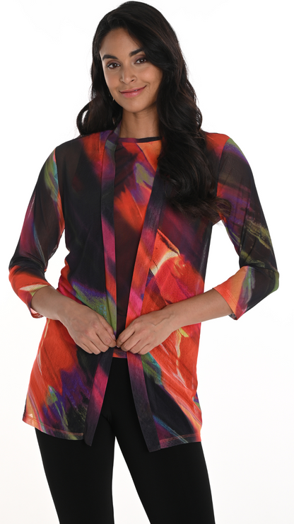 Multicolour Open Front Cardigan. Style FL256367