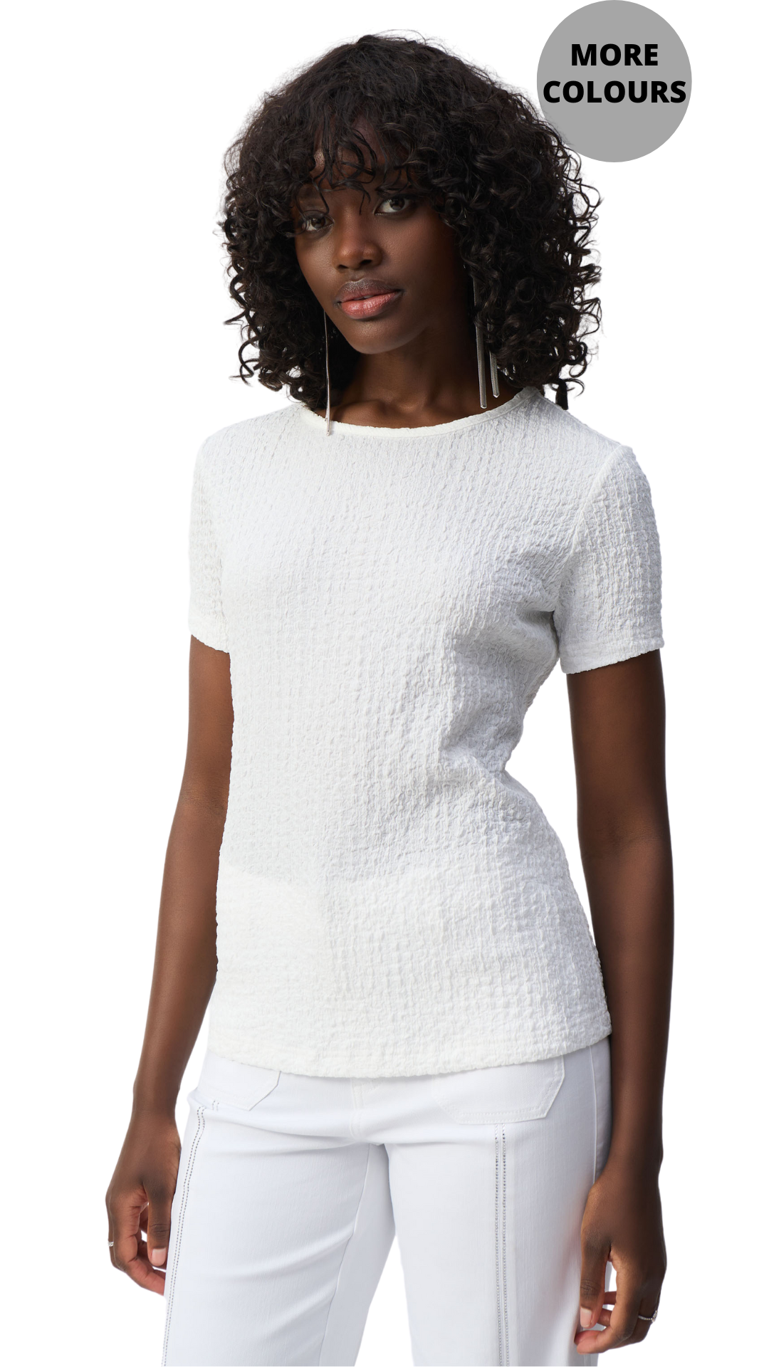 Puckered Knit Fitted Top. Style JR251167