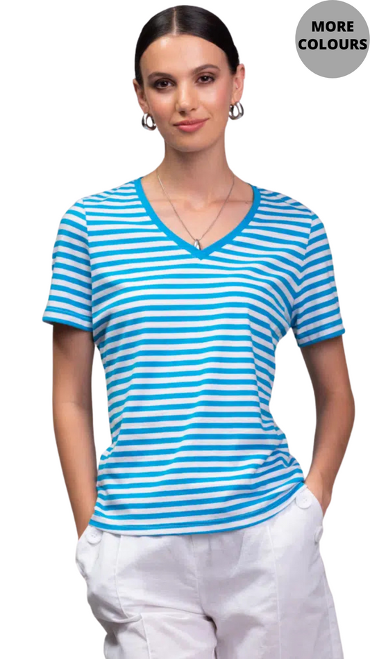 V-Neck Striped T-Shirt. Style ALSA45425