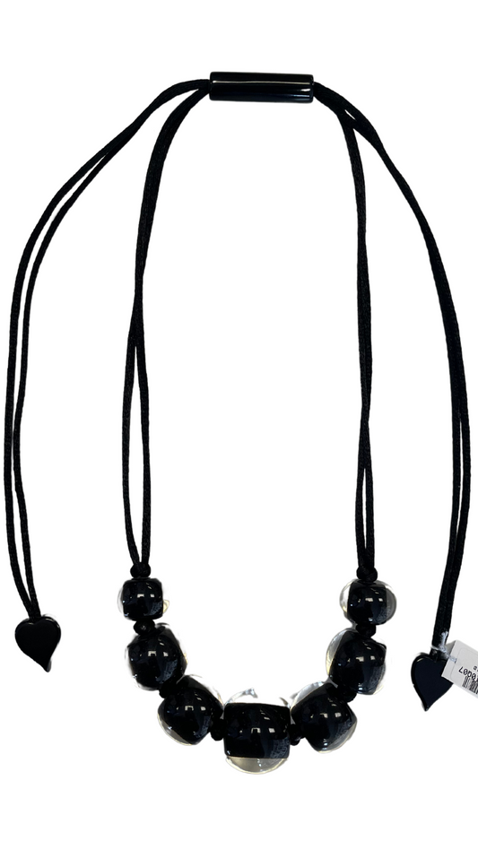 Colourful Beads Collection - Black Beaded Necklace. Style 40101219010Q07