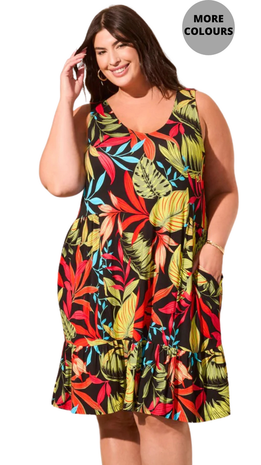 Size Inclusive Sleeveless Dress. Style TR1340V-3457