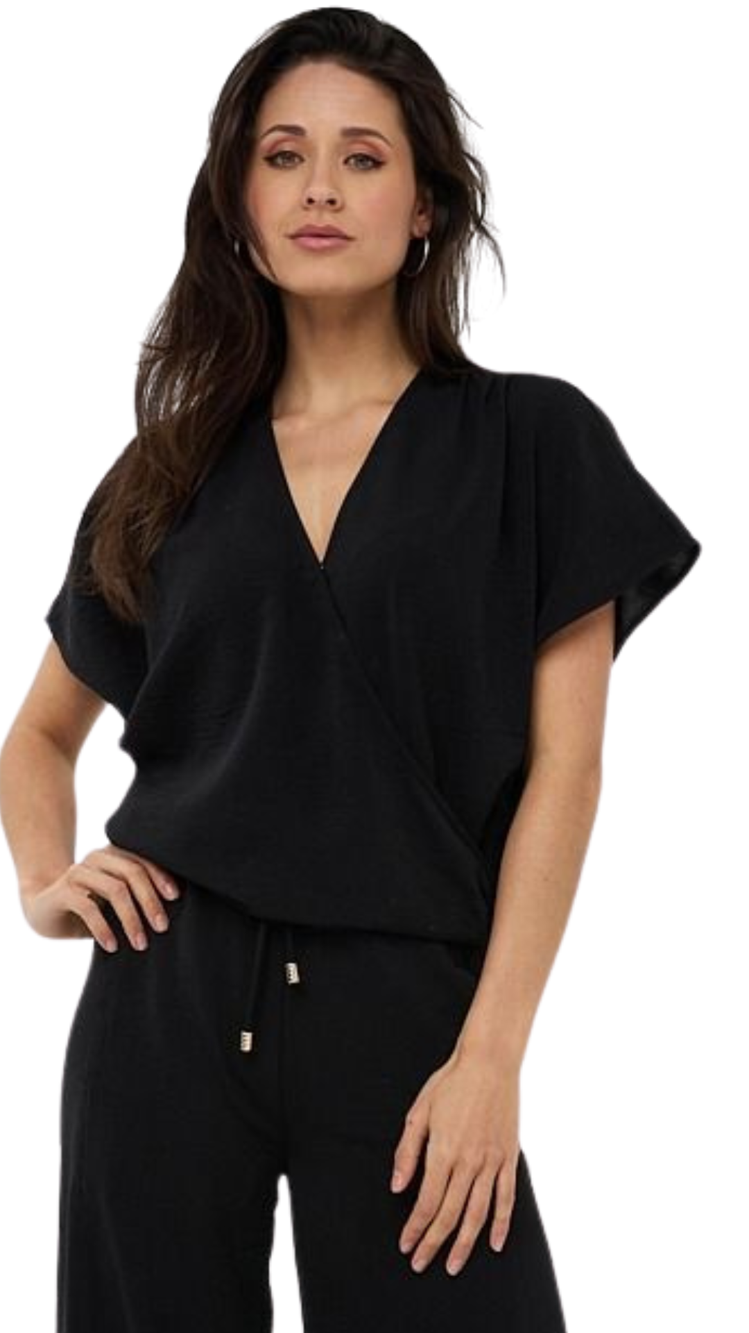 Crossover Lightweight Crinkle Top. Style ESQHS2510218