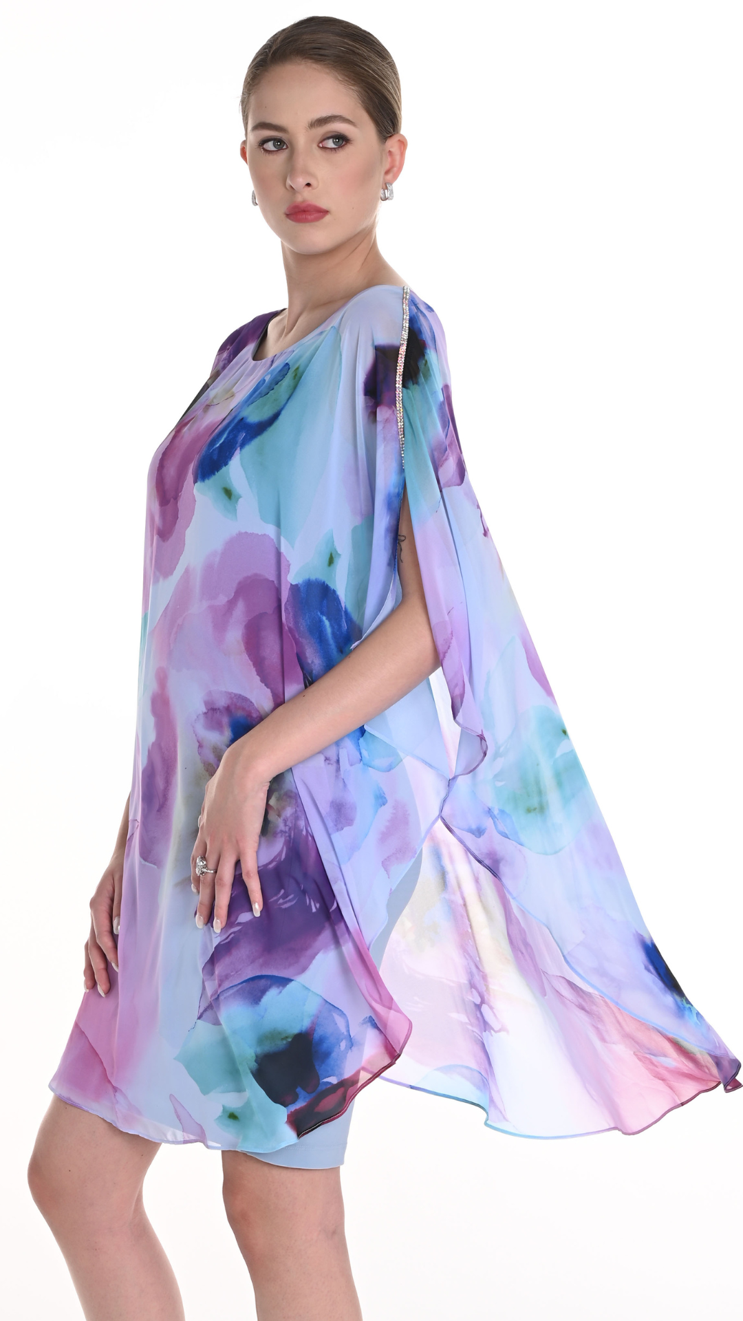 long chiffon dresses Nuichan women's modest maxi dress, long sleeve dress in chiffon fabric